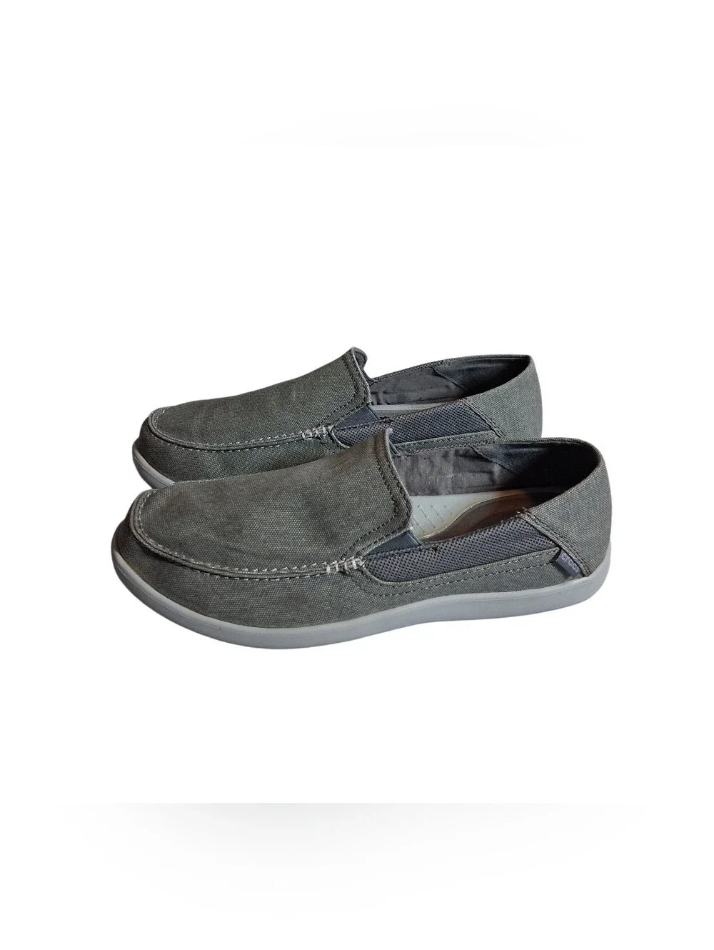 Crocs Santa Cruz Men’s Size 11 E Loafer Gray Slip On Shoes Comfy Casual Boat